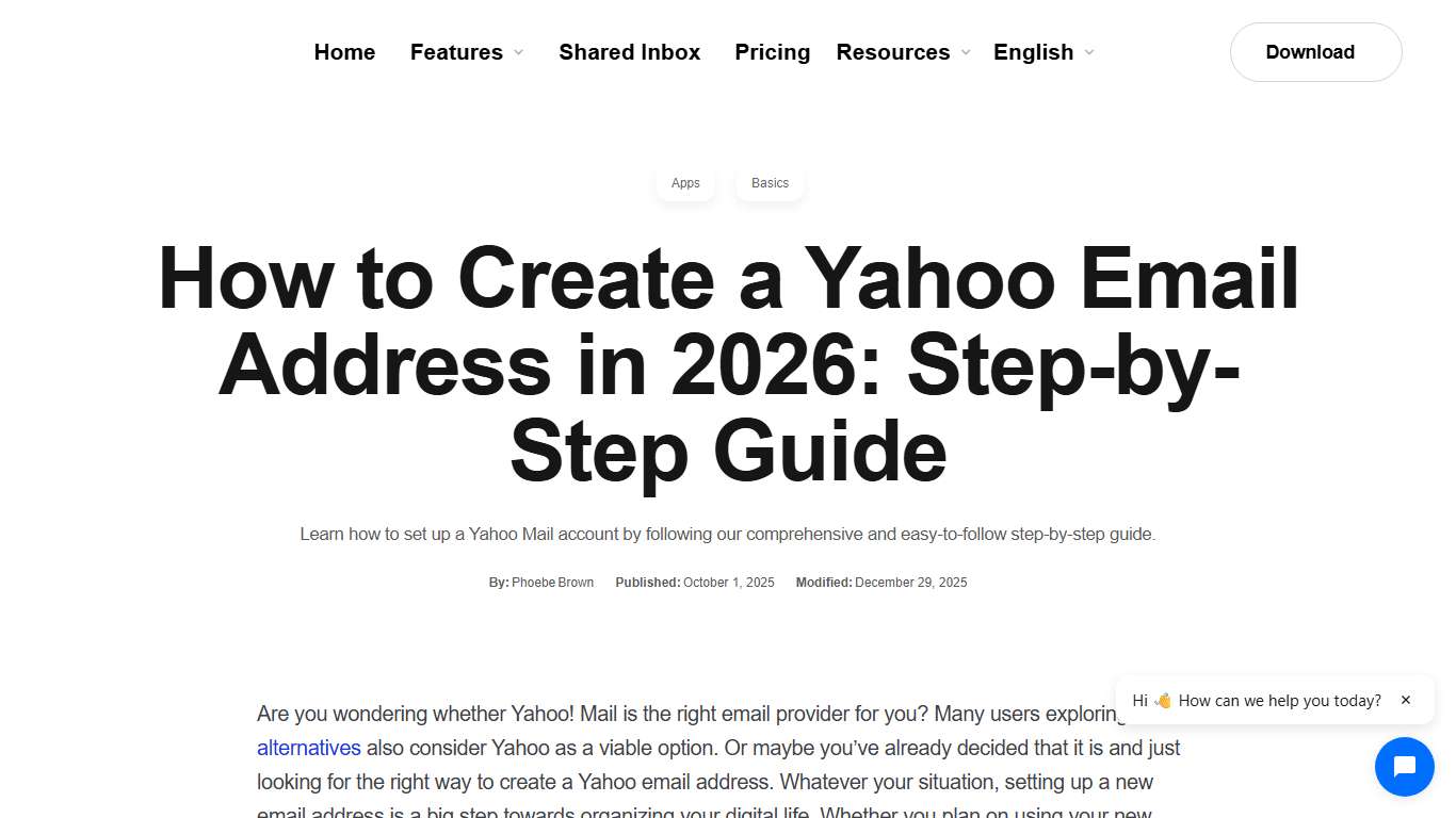 How to Create a Yahoo Email Address in 2026: Step-by-Step Guide - Canary Mail Blog