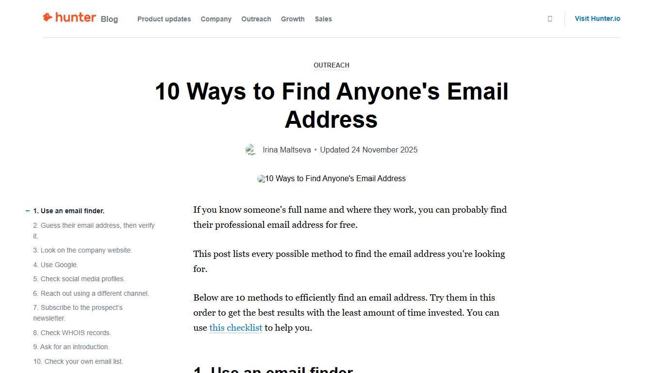 10 Ways to Find Anyone's Email Address